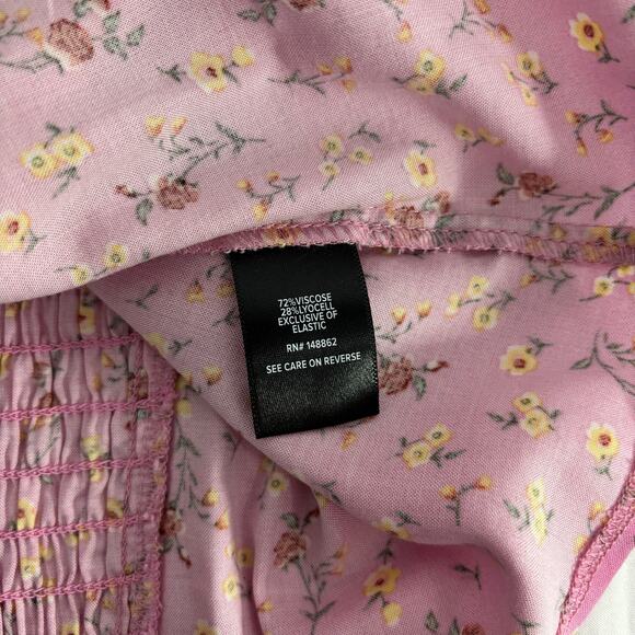 Torrid Pink Challis Puff Sleeve Crop Top Size 2 (18/20) Women’s Plus Casual - Picture 6 of 9